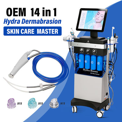 14 in 1 Multifunction Hydra Skin Care Machine Microdermabrasi Pengelupasan Kulit dan Pengelupasan Kulit Air untuk Pembersihan Kulit yang mendalam dan Nutrisi