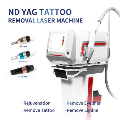Mesin Penghapusan Tato Laser Nd Yag yang Cantik dan Multifungsi dengan Layar Sentuh Warna dan Berbagai Panjang Gelombang